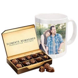 Marvelous Personalized Coffee Mug with ITC Premium Chocolates to Punalur