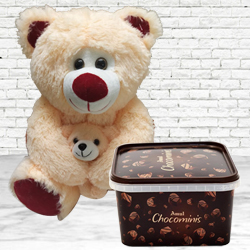Birthday Delight of Amul Chocolates & Bear with Baby Soft Toy