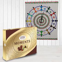 Beautiful Warli Art Wall Clock n Ferrero Rocher Moments to Punalur