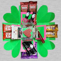 3 Layer Personalized Photo, Cosmetics n Chocolates Explosion Box to India