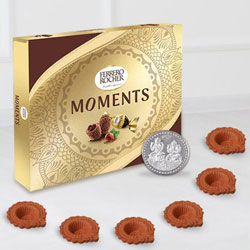 Marvelous Ferrero Rocher Chocolates Diwali Gift with Free Coin to India