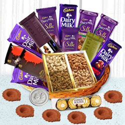 Marvelous Chocolates N Dry Fruits Diwali Gift Hamper to India