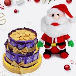 Wonderful Chocolate Arrangement N Santa Claus Soft Toy to Punalur