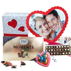 Exclusive Personalized Love Puzzle n Chocolates to Marmagao