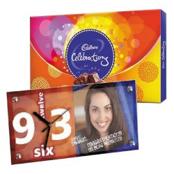 Remarkable Personalized Photo Table Clock n Cadbury Celebrations to India