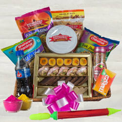 Delicious Sweets n Snacks Gift Hamper for Holi