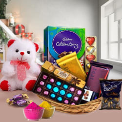 Mouth-Watering Chocos Gift Basket for Holi