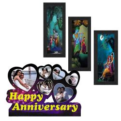 Striking Personalized Happy Anniversary N Radha Krishna Photo Frames