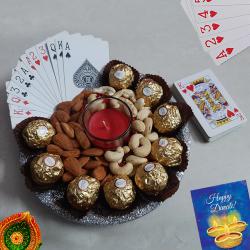 Tasty Chocolates n Dry Fruits for Diwali Night Teen Patti Family Get Together to India