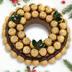 Scintillating Wreath of Ferrero Rocher Chocolates to Lakshadweep