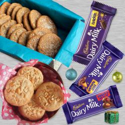 Delicious Cadbury Chocolates n Cookie Gift for Xmas to Hariyana