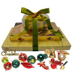 Delightful Xmas Chocolate Tower with Decor Items to Alwaye