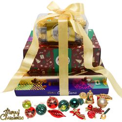Luxurious Chocolate Tower Treat with Xmas Accessory