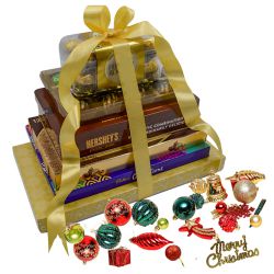 Delicious 6 Layer Xmas Chocolate Tower with Decoration to Andaman and Nicobar Islands