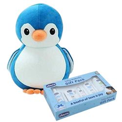 Delightful Soft Penguin Toy N Chicco Baby Care Set Combo to Lakshadweep