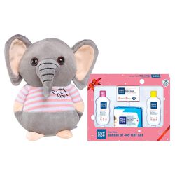 Cute Elephant Stuffed Toy N Mee Mee Baby Care Gift Set to Irinjalakuda