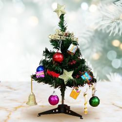 Marvelous Christmas Tree with Decor N Merry Christmas Tag Combo to Hariyana