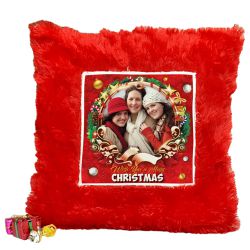 Classy Personalized Christmas Cushion to Lakshadweep