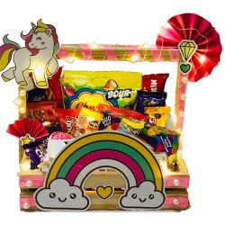 Awesome Gift Basket of Assorted Chocolates N Decorative
