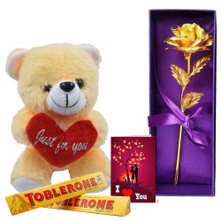 Special Teddy Day Gift Trio to Dadra and Nagar Haveli