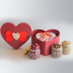Hearty Box of Chocolicious Assortments with Seed Mix N Greetings Card