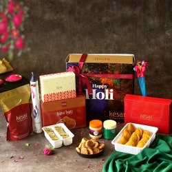 Special Sweet N Crunchy Treat with Holi Assortments Hamper