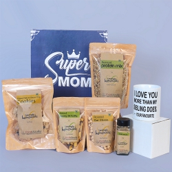 Delectable Munchies with Coffee Mug Set for Mom to Punalur