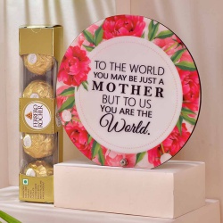 Lovely Mom Acrylic Momento N Ferrero Rocher Duo to Punalur