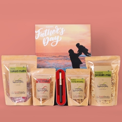 Delectable Healthy Munchies Hamper for Dad