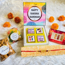 Elegant Rakhi N Chocolates Gift Combo