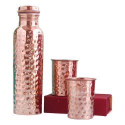Healthy Hammered Copper Bottle Gift to India