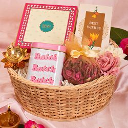 Sweet  N  Scented Diwali Moments Basket to India