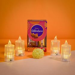 Dazzling Chocolate N Lights Hamper for Diwali to Rajamundri