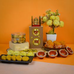 Golden Delights Diwali Gift Hamper to India