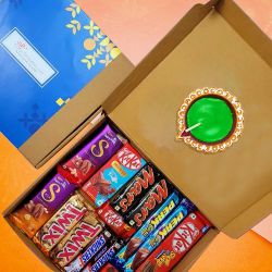 Diwali Hamper  Delicious Chocolates And Diya