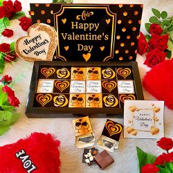 Assorted Valentines Chocolates Gift Hamper to India