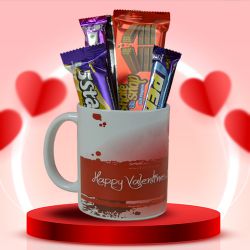 Exclusive Valentine Mug N Chocolates Combo to India