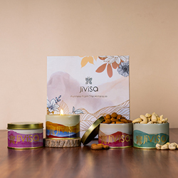 Scented Soy Wax Candle N Nuts Combo