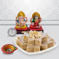 Ganesh Lakshmi with Kaju Kesar Katli from Haldiram to Marmagao