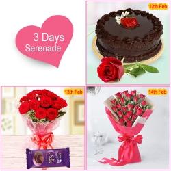 Dazzling 3 Days Serenade Sweet N Rosy Delight Gift Combo