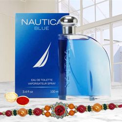 Refreshing Nautica Blue, 100ml perfume with Rakhi and Roli Tilak Chawal