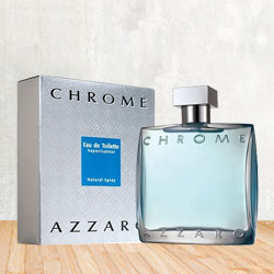 Exciting 100 ml Gents Eau de Toilette Perfume from Azzaro Chrome to India