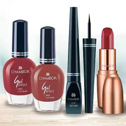 Marvelous Chambor Eye Definer, Nail Lacquer N Lipstick to India