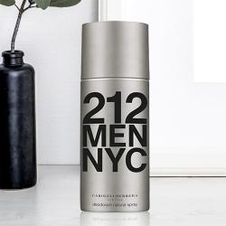 Lovely Gift of Carolina Herrera 212 NYC Deodorant for Men to Marmagao