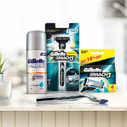 Wonderful Gillette Mach3 Shaving Kit for Men to Lakshadweep