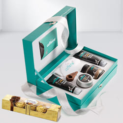 Refreshing Coffee Mood Skin Care Gift Kit with Ferrero Rocher Chocolate