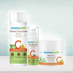 Glow with Mama Earth Night Regime Skin Care Combo to Rajamundri