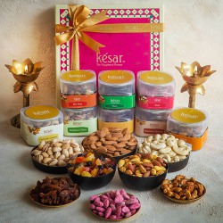 Premium Nutty Indulgence Gift Box by Kesar to Hariyana