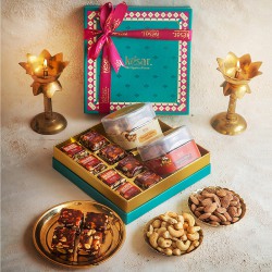 Delicious Nuts with Khajoor N Anjeer Cake Gift Box from Kesar to Hariyana