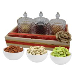 Delightful Dry Fruits in Glass Jars to Rourkela